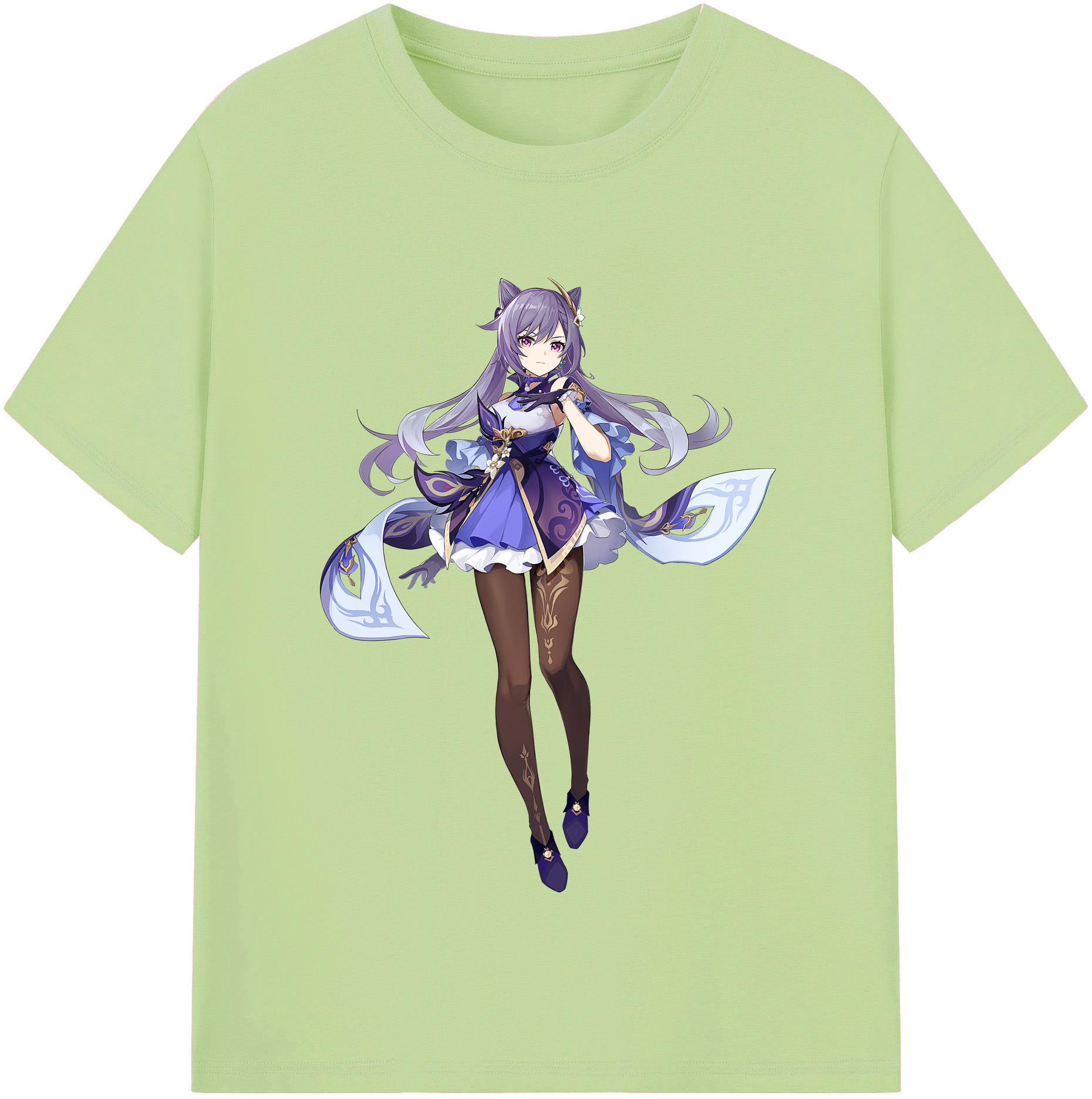 げんし神 刻晴 こくせい genshin Kokusei 綿100％半袖Tシャツ（フロントプリント）